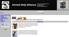 Desktop Screenshot of animalhelpalliance.org